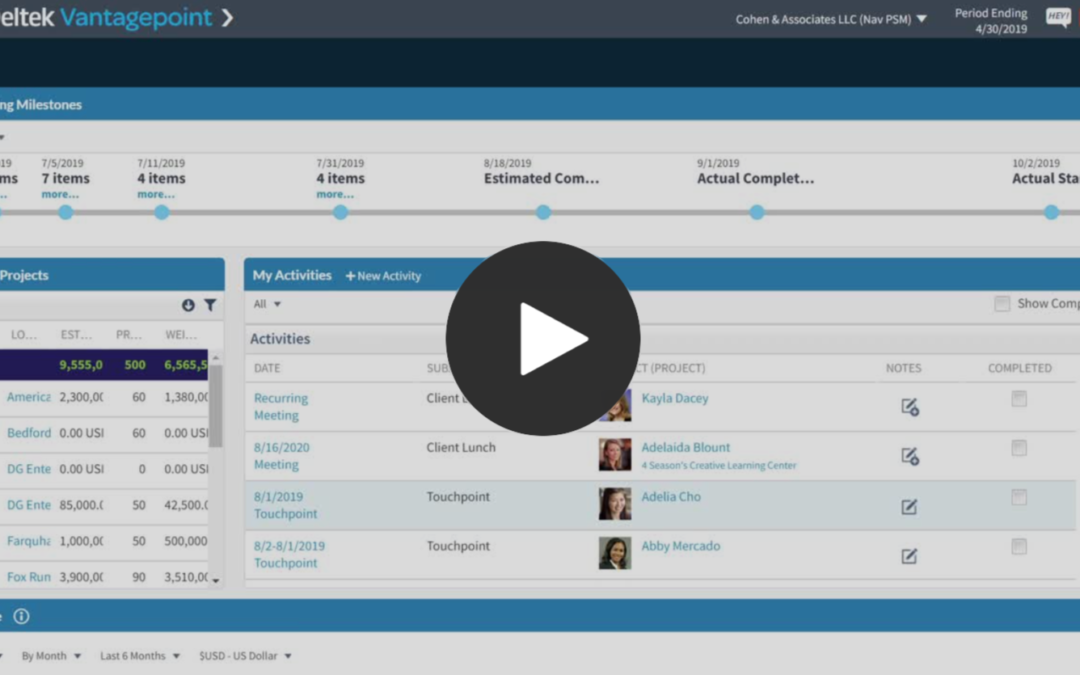 Deltek Vantagepoint: CRM & Pipeline Management