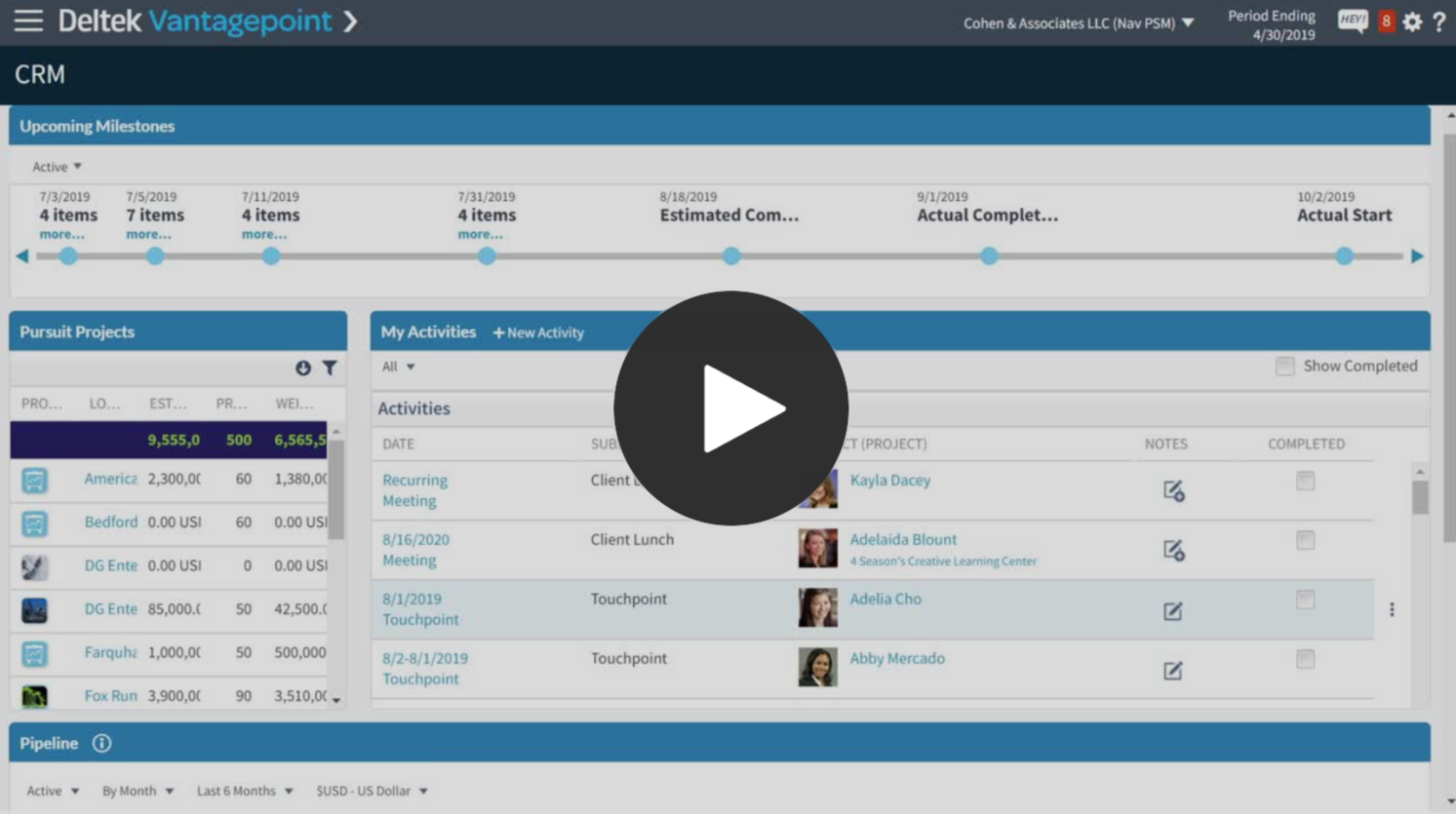 Deltek Vantagepoint: CRM & Pipeline Management - AMR Group